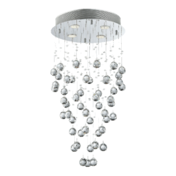 Плафон LUXERA 62411 NORR 4xGU10/50W, CHROME/CLEAR