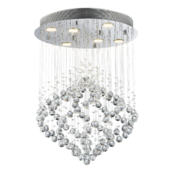 Плафон LUXERA 62412 CHESTER 6xGU10/50W, CHROME/CLEAR