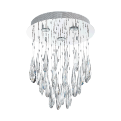 Полилей LUXERA 62431 RUSSET 3xGU10/50W, CHROME/CLEAR