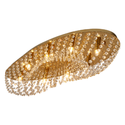 Плафон LUXERA 62440 ELIPTHON 8xG9/33W, GOLD/CLEAR