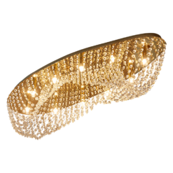 Плафон LUXERA 62441 ELIPTHON 10xG9/33W, GOLD/CLEAR