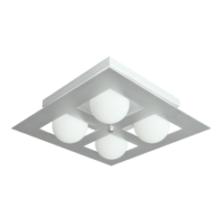 Плафон LUXERA 64303 TRIPOLI 4xG9/33W, OPAL GLASS,ALUMINIUM