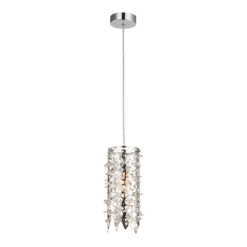 Пендел LUXERA 64365 VITRA 1xE14/40W,STAINLESS STEEL/CLEAR