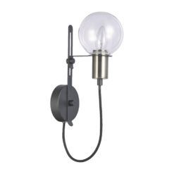 Аплик LUXERA 64403 ABRAZO 1xE14/40W,ABS/CLEAR, WALL