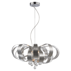 Кристален пендел Luxera RIBBON ALU с кристал за трапезария
