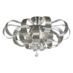 Кристален плафон Luxera RIBBON ALU с кристал