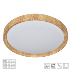 Плафон Luxera WOODEN - декоративно осветление за хол