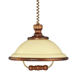 Пендел Luxera ACRYLWOOD WALNUT - декоративно осветление за трапезария