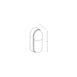 LED фасаден аплик ZAMBELIS E318 OUTDOOR WALL LAMP - Image 2