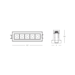 LED фасадна луна за вграждане ZAMBELIS E332 OUTDOOR - Image 2