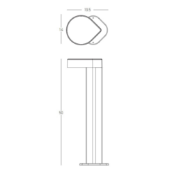 LED градински стълб ZAMBELIS E357 GARDEN BOLLARD LAMP - Image 2