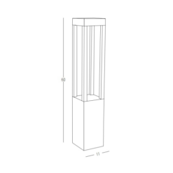 LED градински стълб ZAMBELIS E367 GARDEN BOLLARD LAMP - Image 2