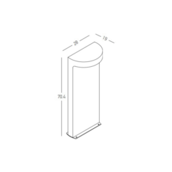 LED градински стълб ZAMBELIS E383 GARDEN BOLLARD LAMP - Image 2