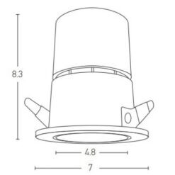LED луна за вграждане ZAMBELIS LIGHTS S070 RECESSED DOWNLIGHT LAMP - Image 2