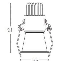 LED луна за вграждане ZAMBELIS LIGHTS S074 RECESSED DOWNLIGHT LAMP - Image 2