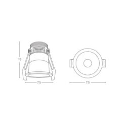 LED луна за вграждане ZAMBELIS LIGHTS S094 RECESSED DOWNLIGHT LAMP - Image 2