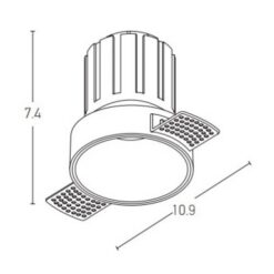 LED луна за вграждане ZAMBELIS S095 TRIMLESS RECESSED DOWNLIGHT LAMP - Image 2