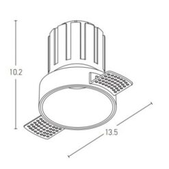 LED луна за вграждане ZAMBELIS S096 TRIMLESS RECESSED DOWNLIGHT LAMP - Image 2