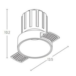 LED луна за вграждане ZAMBELIS LIGHTS S096-C TRIMLESS RECESSED DOWNLIGHT LAMP - Image 2