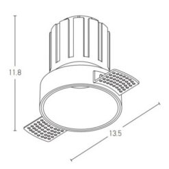LED луна за вграждане ZAMBELIS S097 TRIMLESS RECESSED DOWNLIGHT LAMP - Image 2