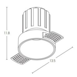 LED луна за вграждане ZAMBELIS LIGHTS S097-B TRIMLESS RECESSED DOWNLIGHT LAMP - Image 2