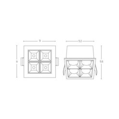 LED луна за вграждане ZAMBELIS LIGHTS S102 RECESSED DOWNLIGHT LAMP - Image 2