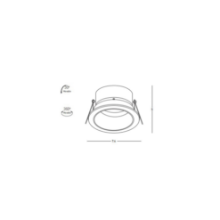 Луна за вграждане ZAMBELIS S164 RECESSED DOWNLIGHT LAMP - Image 2