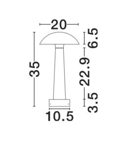 Градински стълб NOVA LUCE 9540237 TURA - Image 3