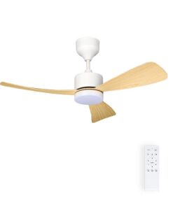 Таванен вентилатор с LED осветление. FANLUX-C3 18W 3xCCT (3000K/4500K/6500K) 1530Lm 106CM WOOD Дистанционно управление 2027760 VITO