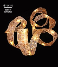 CHRISTMAS LIGHTING NATALE-20 FLAT RIBBON 20LED 27K 2M 2AA IP20 SILVER 5620760 VITO