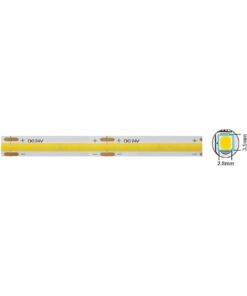 LED   ЛЕНТА  PLUS 24V 320xCOB 12W 3M Самозалепваща лента  8mm IP20 6000K 5m ROLL 5540610 VITO