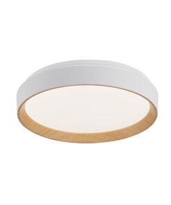 LED ПЛАФОН ЗА ТАВАН EMILIA R35 Ø380xH65 35W 3xCCT (3000K/4000K/6500K) 3325Lm МАТОВО БЯЛ+ДЪРВЕСЕН 2027880 VITO