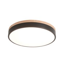 LED ПЛАФОН ЗА ТАВАН FINESSE R3-35 Ø400xH60 35W 3xCCT (3000K/4000K/6500K) 3150Lm МАТОВО ЧЕРЕН+ДЪРВЕСЕН 2027940 VITO