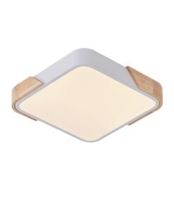 LED ПЛАФОН ЗА ТАВАН FINESSE S2-35 400x400xH50 35W 3xCCT (3000K/4000K/6500K) 2975Lm МАТОВО БЯЛ+ДЪРВЕСЕН 2027990 VITO