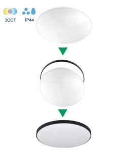 LED ПЛАФОН ЗА ТАВАН SATURN 32W 3xCCT (3000K/4000K/6500K) 2880lm φ380*H60 2RINGS 2027031 VITO