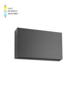 LED ФАСАДЕН АПЛИК ADRIA-UD1 12W 732/804/780Lm 3xCCT IP65 125x200x39 АНТРАЦИТ 3230501 VITO