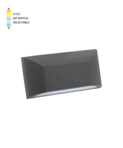 LED ФАСАДЕН АПЛИК ADRIA-W1 6W 312/330/318Lm 3xCCT IP65 113x220x51 АНТРАЦИТ 3230481 VITO