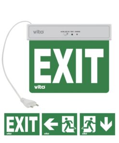 RECHARGEABLE EMERGENCY EXIT LAMP EXIT-10 2W 6500K 100Lm LITHIUM BATTERY ALL-SIGNS-IN IP20 5020141 VITO