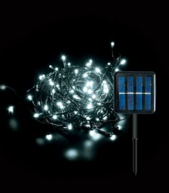 Соларно декоративно LED осветление за градини и външни пространства – икономично, без окабеляване NATALE-8 200LED 6400K 10M 1.2V IP44