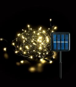 Соларно декоративно LED осветление за градини и външни пространства – икономично, без окабеляване NATALE-8 300LED 2700K 30M 1.2V IP44