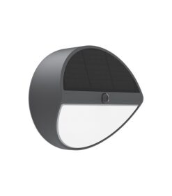 Соларен LED стенен аплик за външно осветление, работещ изцяло със слънчева енергия. Осигурява ефективна и икономична светлина за фасади, входове, дворове и огради, без нужда от окабеляване SOLARIS-R 5W 4000K 500lm 18650 Li-Ion 3.7V 2000mA IP54 3401180 VITO