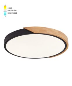 LED CEILING КРЪГЪЛ LIGHTING FIXTURE FINESSE R2-45 φ500*H50 45W 3xCCT-DIP КЛЮЧ ЧЕРЕН+ДЪРВО 2026230 VITO
