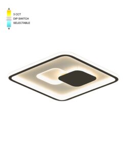 LED CEILING КВАДРАТЕН LIGHTING FIXTURE DISC 4 400*400*H45 60W 3xCCT-DIP КЛЮЧ БЯЛ+ЧЕРЕН 2026270 VITO