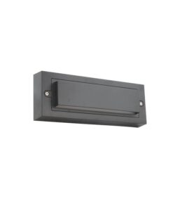 LED ВЪНШЕН ОСВЕТИТЕЛ ЗА СТЪПАЛА ADRIA ST1P 6W 150Lm 4000K (НЕУТРАЛНА СВЕТЛИНА) IP65 255x90x30mm ПЛАСТМАСА, ЦВЯТ АНТРАЦИТ 3230640