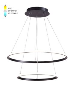 LED ВИСЯЩ ОСВЕТИТЕЛING FIXTURE DUO φ400+600 48W 3xCCT-DIP КЛЮЧ ЧЕРЕН 2026340 VITO