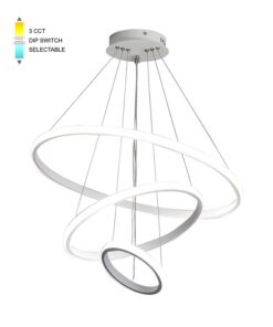LED ВИСЯЩ ОСВЕТИТЕЛING FIXTURE TRIO-1 φ200+400+600 56W 3xCCT-DIP КЛЮЧ БЯЛ 2026360 VITO
