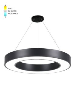 LED PENDANT КРЪГЪЛ LIGHTING FIXTURE FINESSE D-45 φ500*H70 45W 3xCCT-DIP КЛЮЧ ЧЕРЕН 2026300 VITO