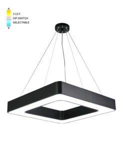 LED PENDANT КВАДРАТЕН LIGHTING FIXTURE FINESSE F-45 500*500*H70 45W 3xCCT-DIP КЛЮЧ ЧЕРЕН 2026320 VITO
