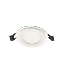 LED КРЪГЪЛ СТЪКЛЕН ПАНЕЛ ЗА ВГРАЖДАНЕ  LENA-RG Φ100x40mm 6W 570Lm 4000K (НЕУТРАЛНА СВЕТЛИНА)  2023410 VITO, МОНТАЖЕН ОТВОР Φ75