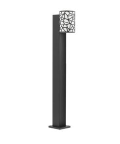 LED ГРАДИНСКО ОСВЕТИТЕЛНО ТЯЛО BILBAO-B80 8W 300Lm 4000K (НЕУТРАЛНА СВЕТЛИНА) IP44 Φ89x145x800mm ЧЕРЕН ЦВЯТ & БЯЛ ЦВЯТ 3241460 V